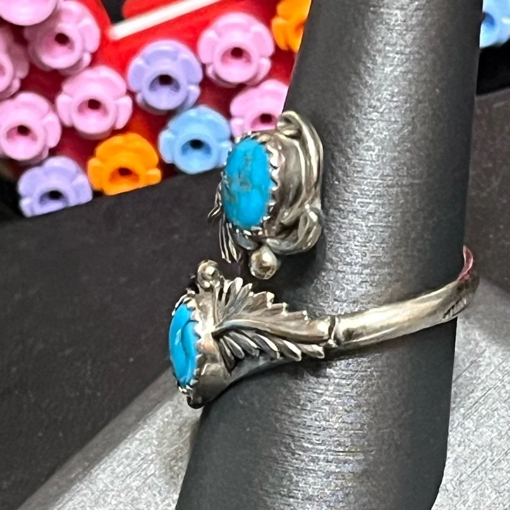 RB Sterling Native American Turquoise Ring - Picture 3 of 14